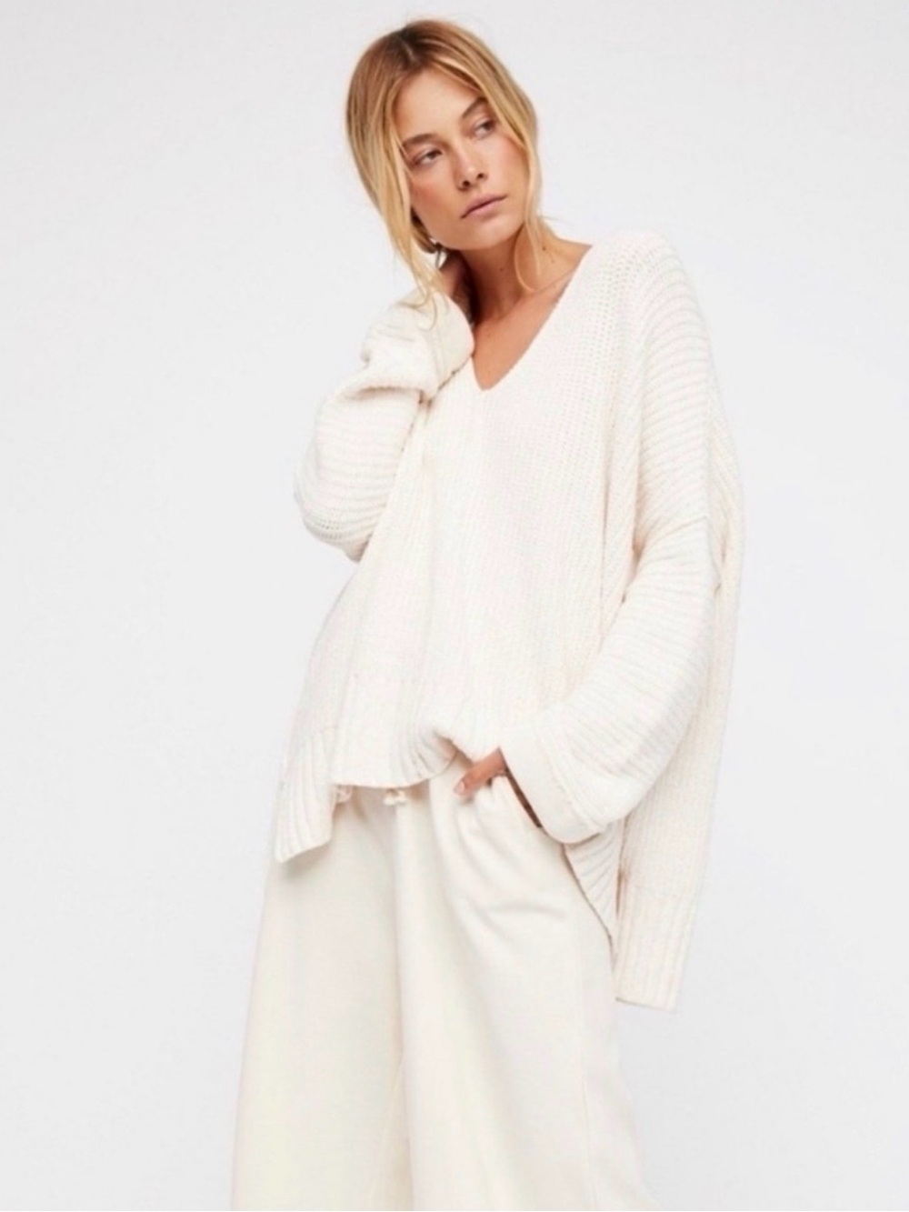Free People Take Over Me V-Neck Sweater